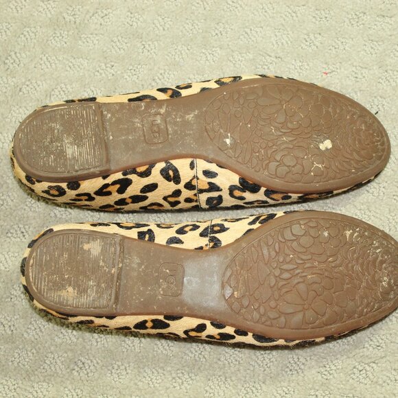 Ugg Alloway Women's 10 Calf Hair Cheetah Print Shearling Insole Round Toe Flats - Picture 5 of 8